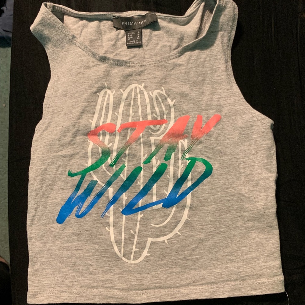 Grey crop top